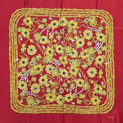 Chanel Jewelry Print Silk Scarf (Pre-Owned)