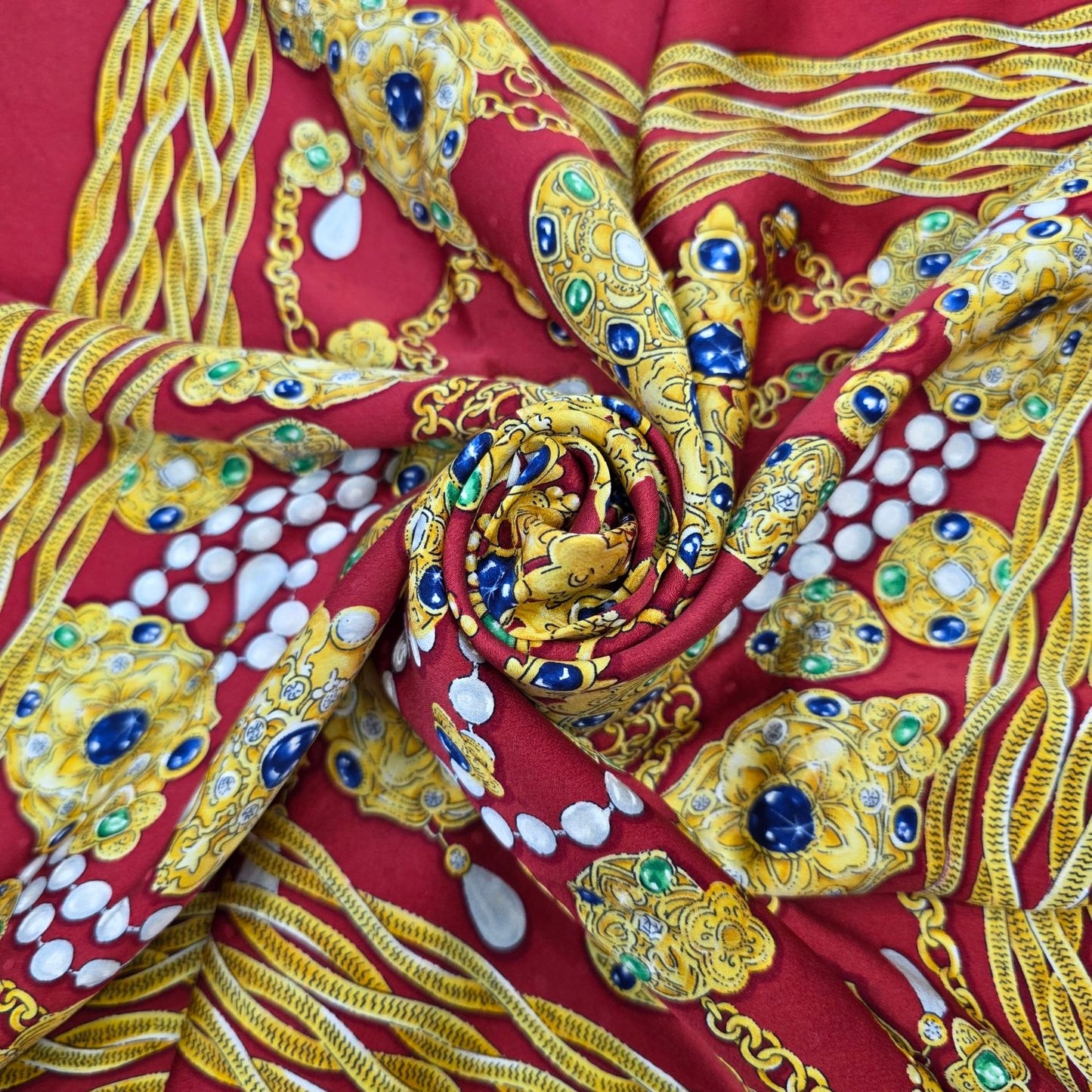 Chanel Jewelry Print Silk Scarf (Pre-Owned)
