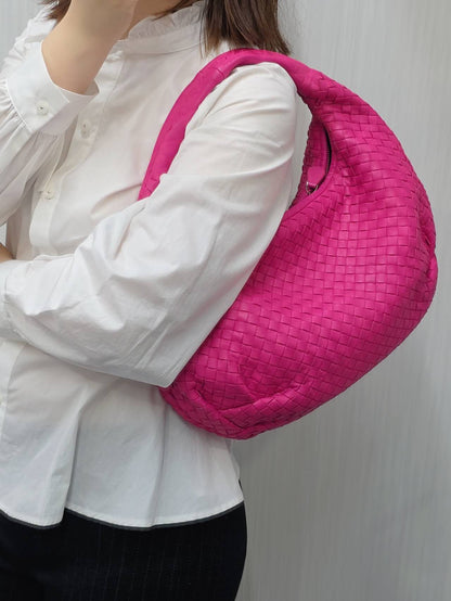 Bottega Veneta Intrecciato Leather Hobo Bag (Pre-Owned)