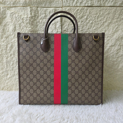 Gucci GG Supreme Tiger Print Tote Bag (Pre-Owned)
