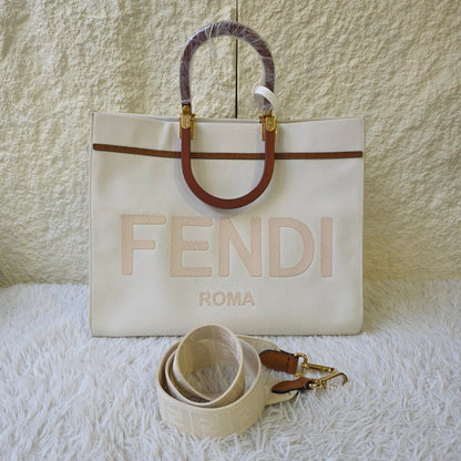 Fendi Sunshine Canvas Tote Bag (Pre-Owned)