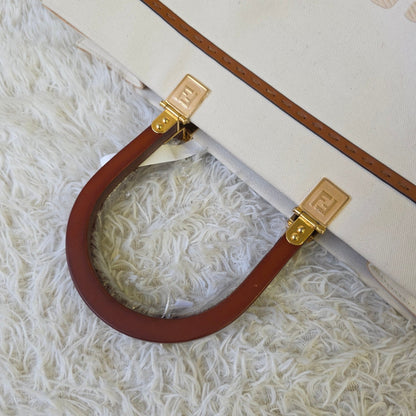 Fendi Sunshine Canvas Tote Bag (Pre-Owned)