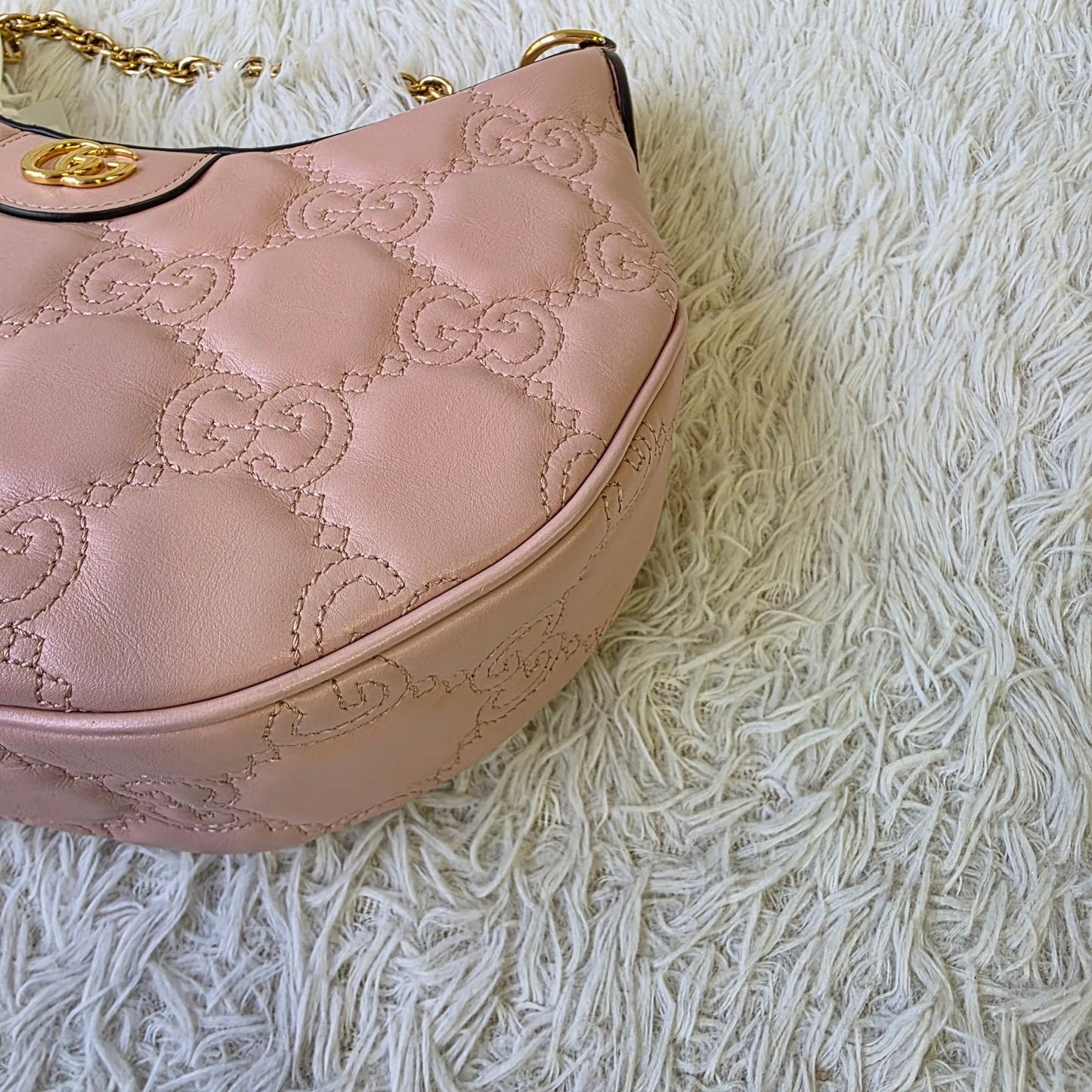 Gucci GG Matelassé Mini Hobo Bag (Pre-Owned)