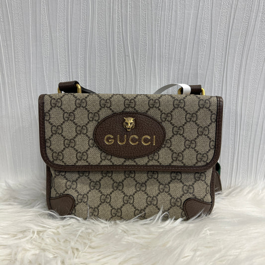 Gucci GG Supreme Tiger Shoulder Bag (Pre-Owned)