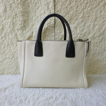 Prada Etiquette Leather Tote Bag (Pre-Owned)