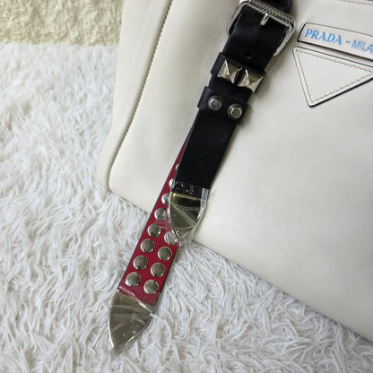 Prada Etiquette Leather Tote Bag (Pre-Owned)