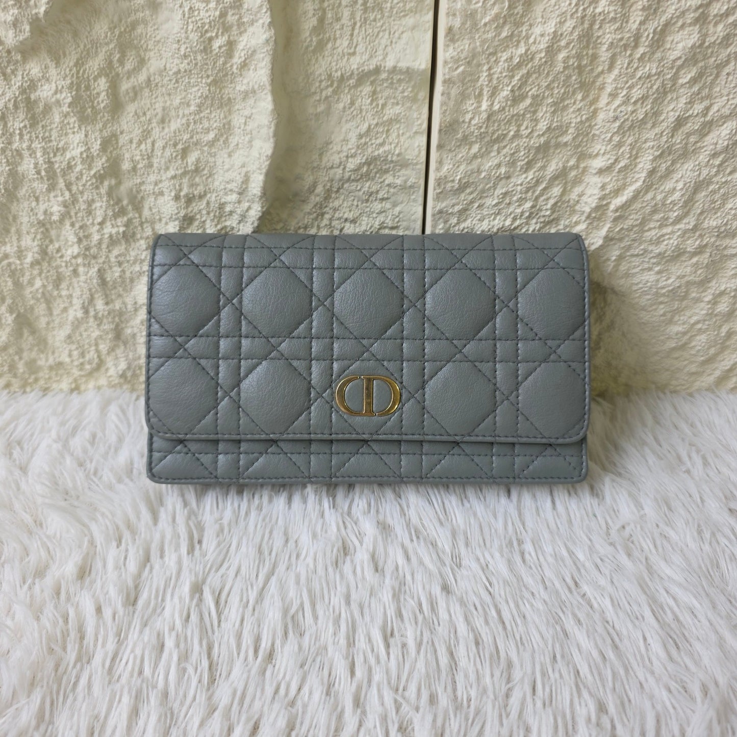 Dior Caro Cannage Chain Wallet (Pre-Owned)