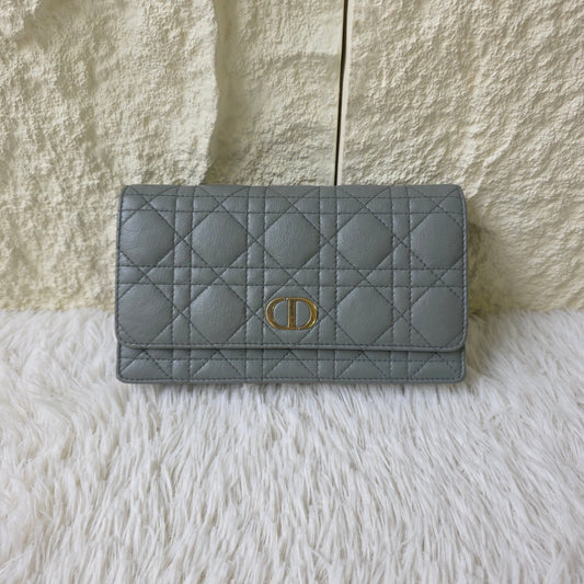 Dior Caro Cannage Chain Wallet (Pre-Owned)