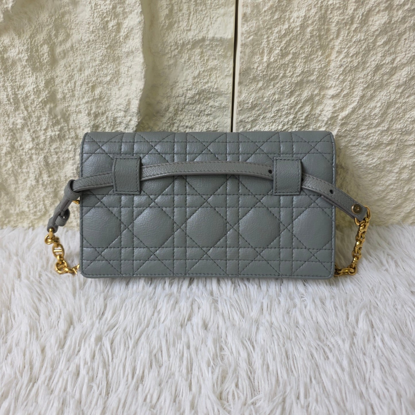 Dior Caro Cannage Chain Wallet (Pre-Owned)