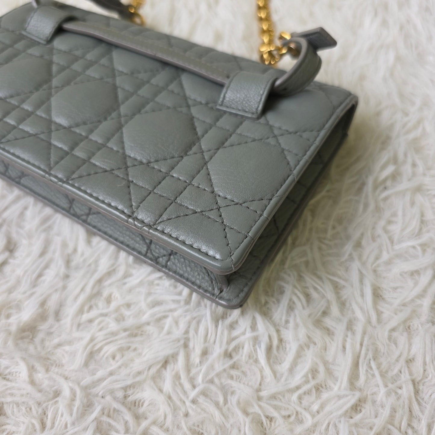 Dior Caro Cannage Chain Wallet (Pre-Owned)