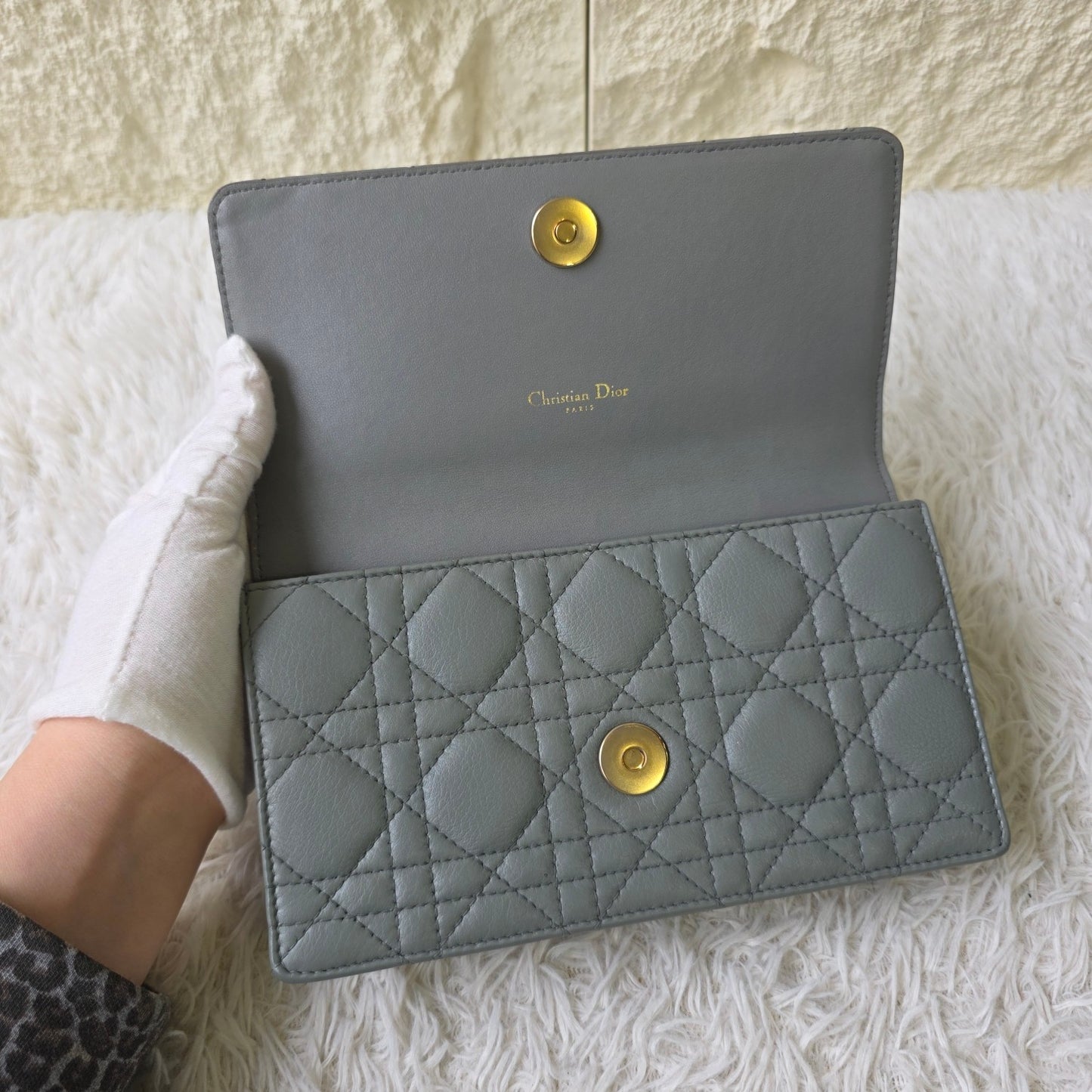 Dior Caro Cannage Chain Wallet (Pre-Owned)