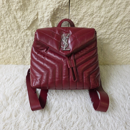 Saint Laurent Loulou Leather Backpack (Pre-Owned)