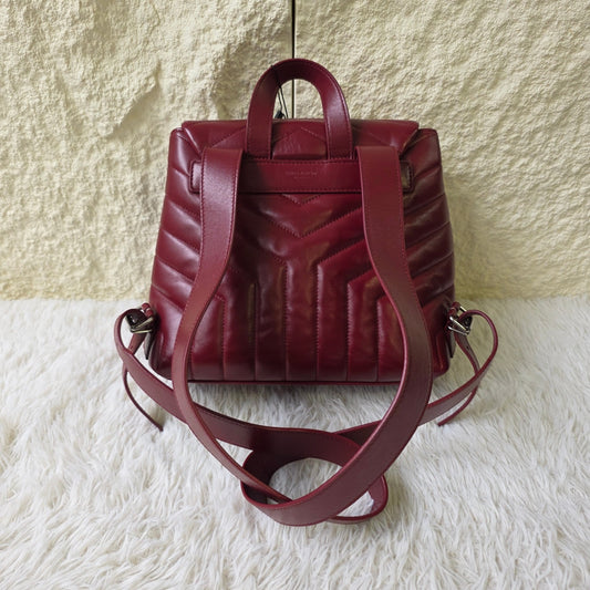 Saint Laurent Loulou Leather Backpack (Pre-Owned)