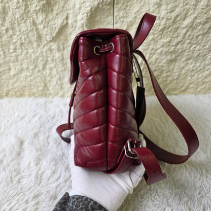 Saint Laurent Loulou Leather Backpack (Pre-Owned)