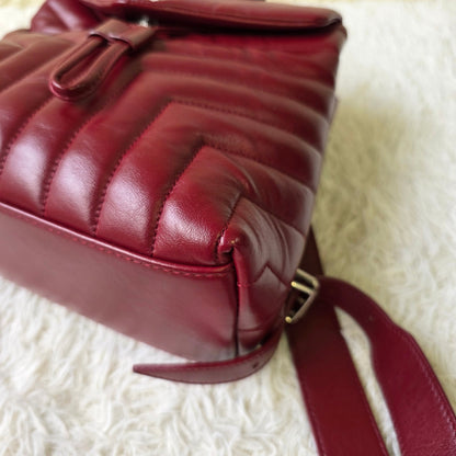 Saint Laurent Loulou Leather Backpack (Pre-Owned)
