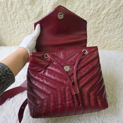 Saint Laurent Loulou Leather Backpack (Pre-Owned)