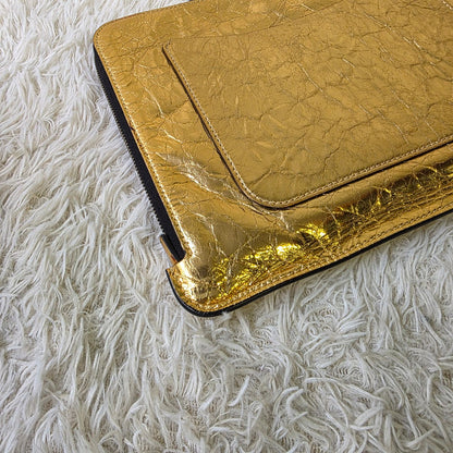 Chanel Je Ne Suis Pas En Solde Metallic Clutch Bag (Pre-Owned)