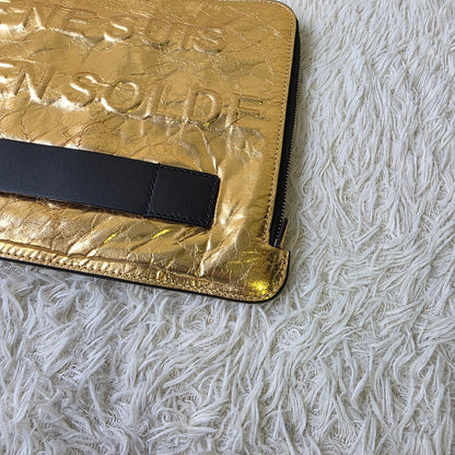 Chanel Je Ne Suis Pas En Solde Metallic Clutch Bag (Pre-Owned)