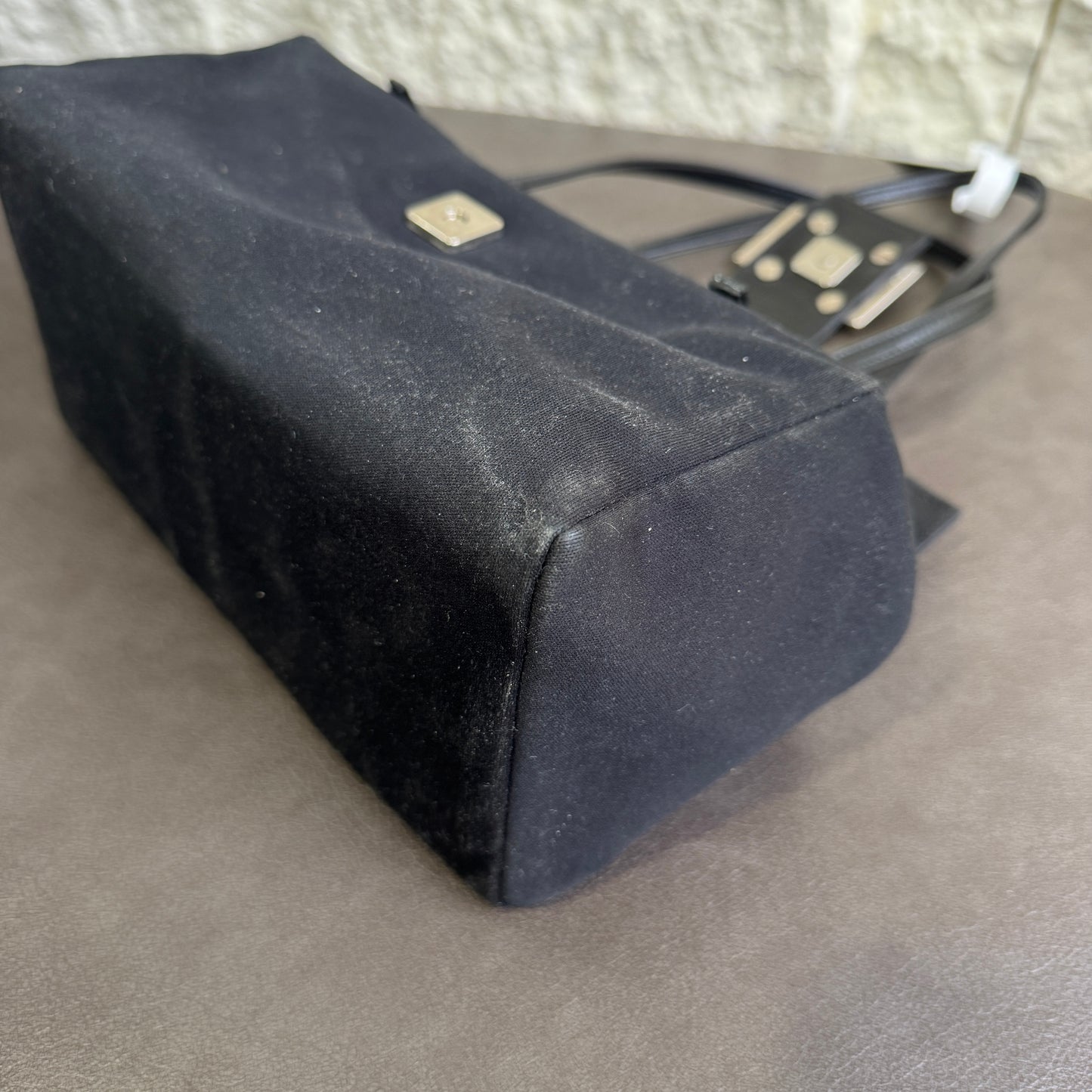 Fendi Mama Baguette Canvas Shoulder Bag (Pre-Owned)