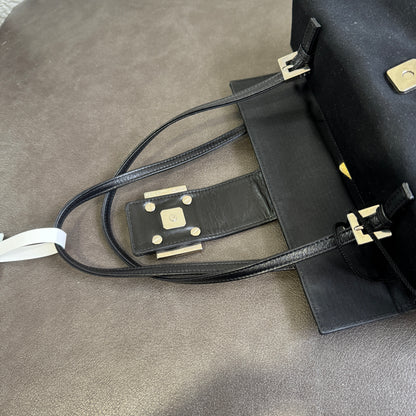 Fendi Mama Baguette Canvas Shoulder Bag (Pre-Owned)