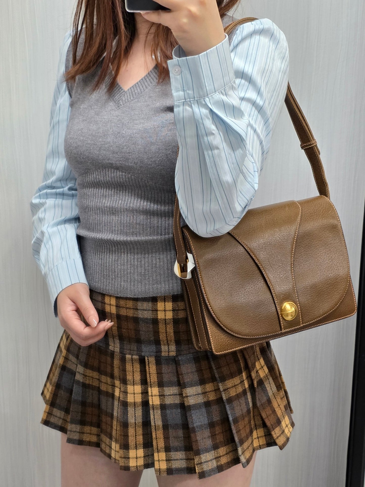 Gucci Vintage Leather Shoulder Bag (Pre-Owned)