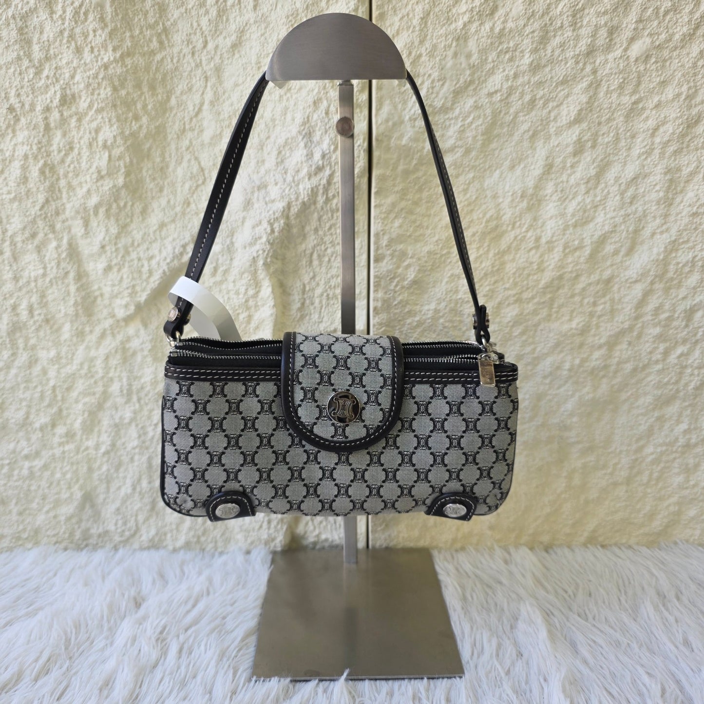 Celine C Macadam Denim Shoulder Bag (Pre-Owned)