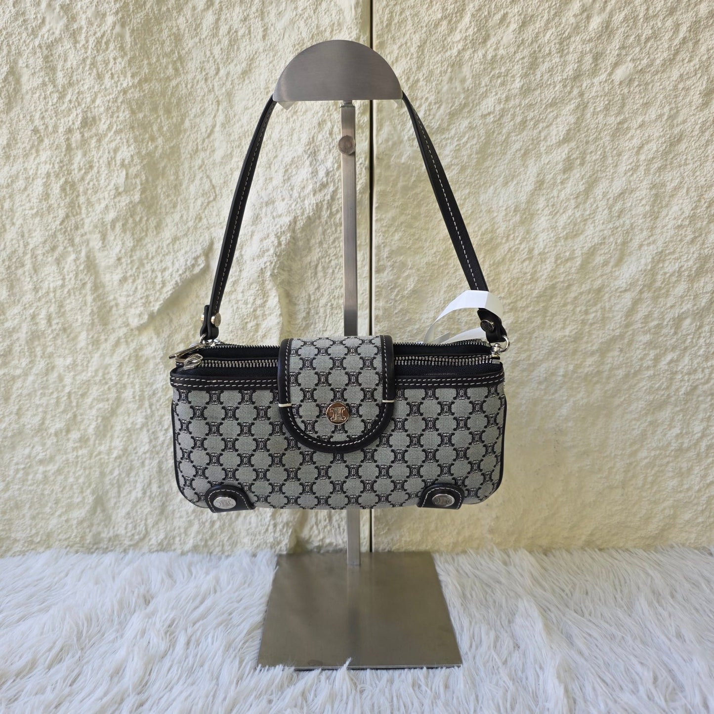 Celine C Macadam Denim Shoulder Bag (Pre-Owned)