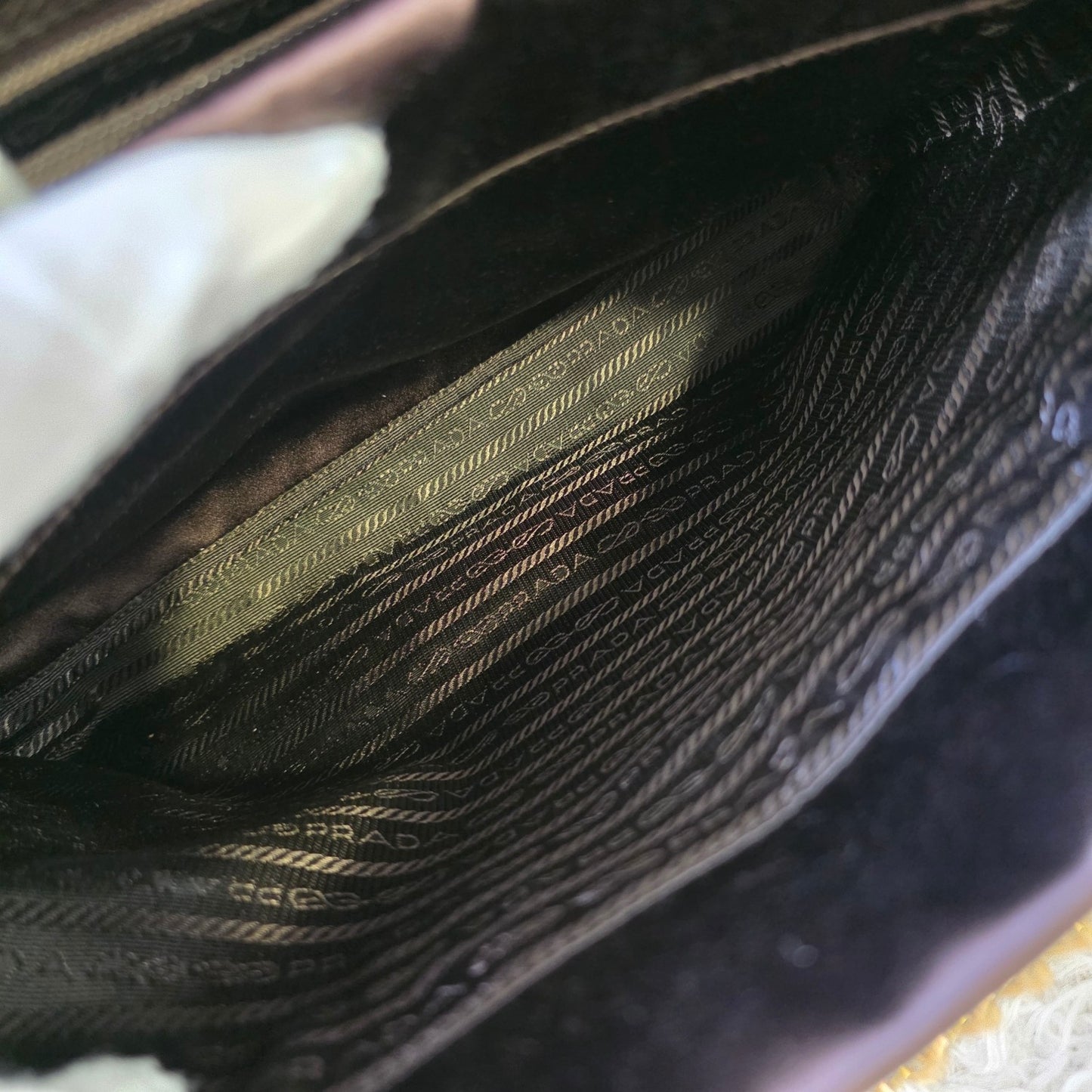 Prada Satin Chain Tote Bag (Pre-Owned)