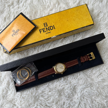 Fendi Orologi Vintage Leather Strap Watch (Pre-Owned)