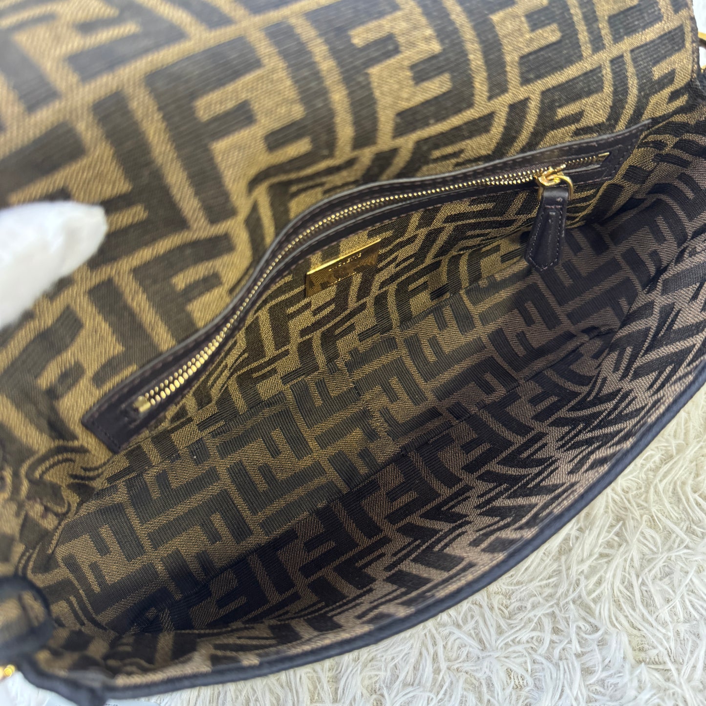 Fendi Zucca Baguette Shoulder Bag (Pre-Owned)