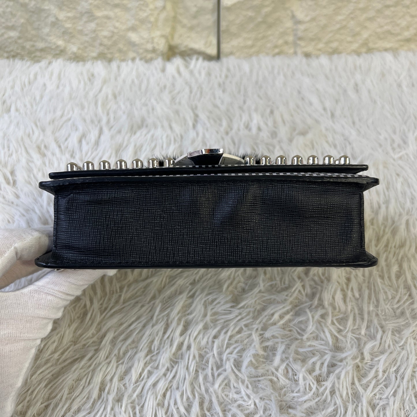 Fendi Karlito Studded Chain Shoulder Bag (Pre-Owned)