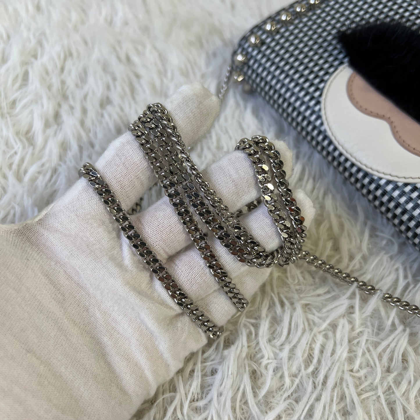 Fendi Karlito Studded Chain Shoulder Bag (Pre-Owned)