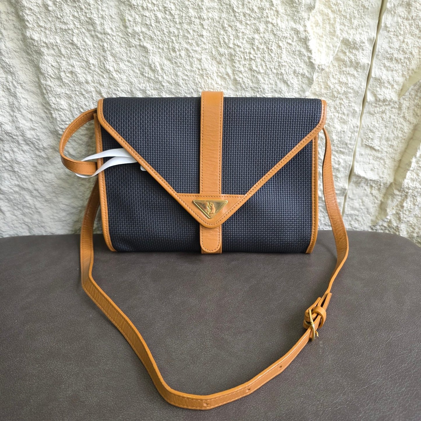 Yves Saint Laurent Vintage Canvas Shoulder Bag (Pre-Owned)