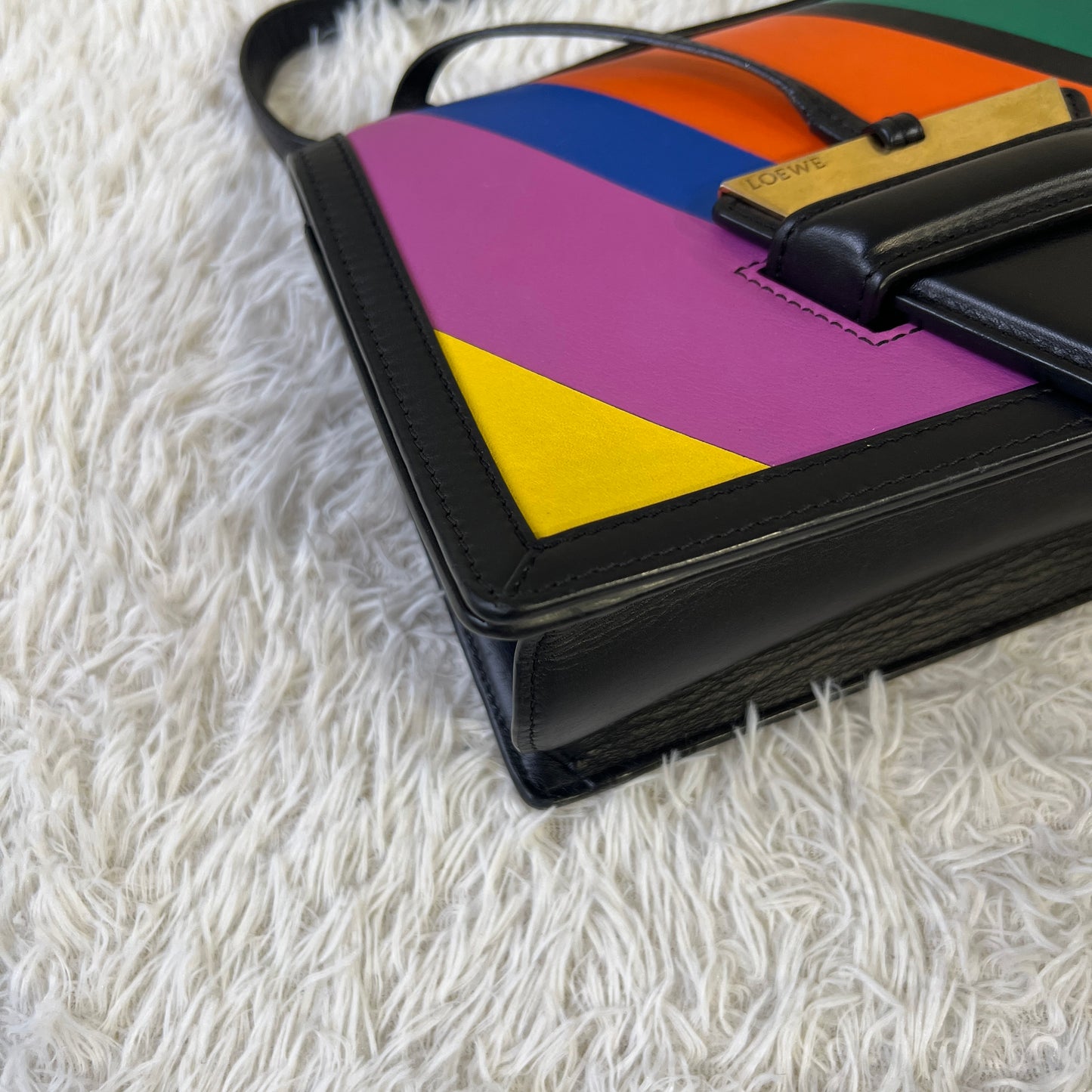 Loewe Geometric Colorblock Shoulder Bag (Pre-Owned)