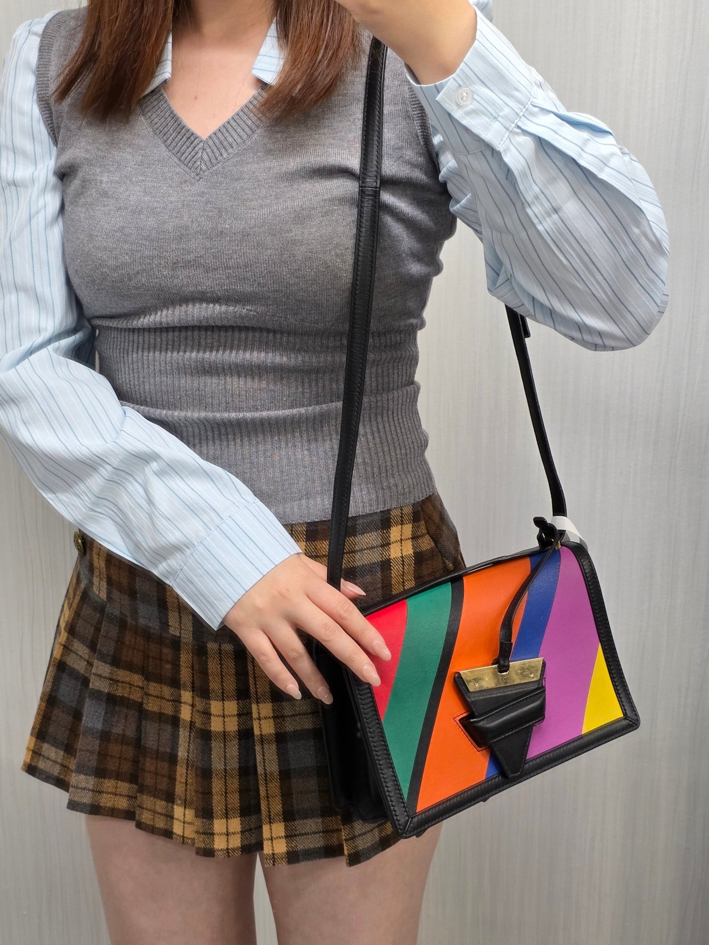Loewe Geometric Colorblock Shoulder Bag (Pre-Owned)