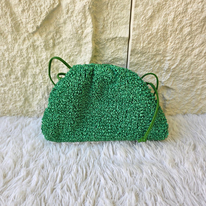 Bottega Veneta Intrecciato Raffia Mini Shoulder Bag (Pre-Owned)