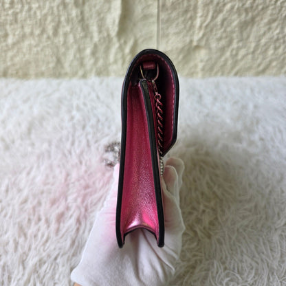 Fendi Metallic Pink Chain Wallet Bag (Pre-Owned)