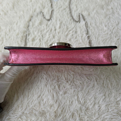 Fendi Metallic Pink Chain Wallet Bag (Pre-Owned)
