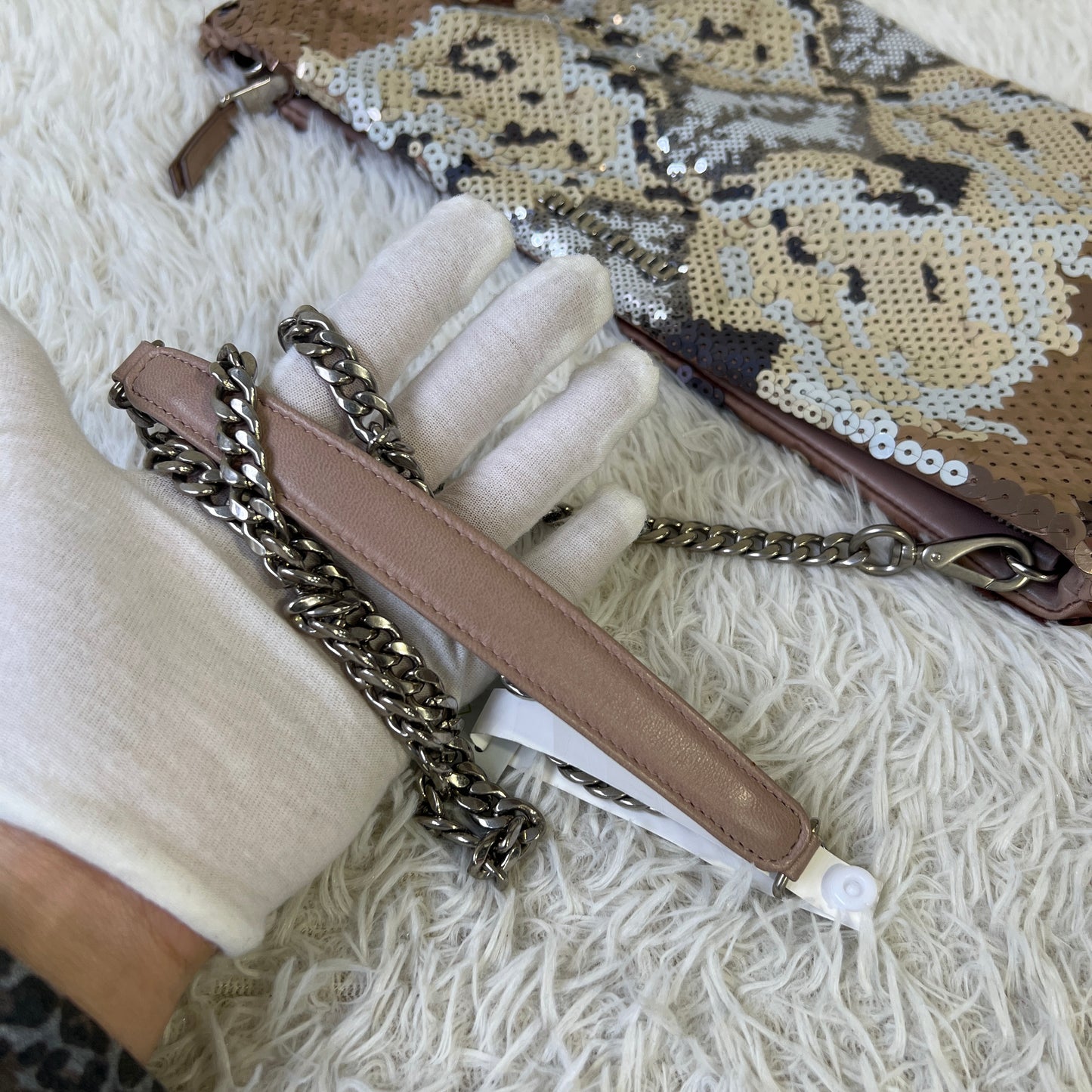 Miu Miu Sequin Chain Shoulder Bag (Pre-Owned)