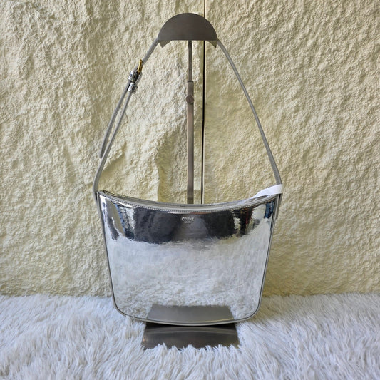 Celine Metallic Silver Shoulder Bag (Pre-Owned)