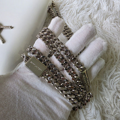 Yves Saint Laurent White Chain Wallet Bag (Pre-Owned)