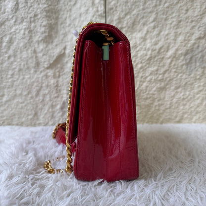 Yves Saint Laurent Vicky Patent Chain Shoulder Bag (Pre-Owned)