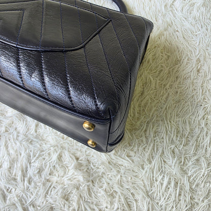 Chanel Chevron Quilted Top Handle Shoulder Bag (Pre-Owned)