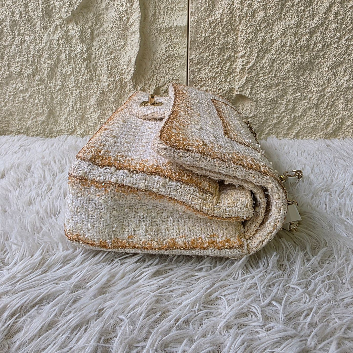 Chanel Tweed Chain Shoulder Bag (Pre-Owned)