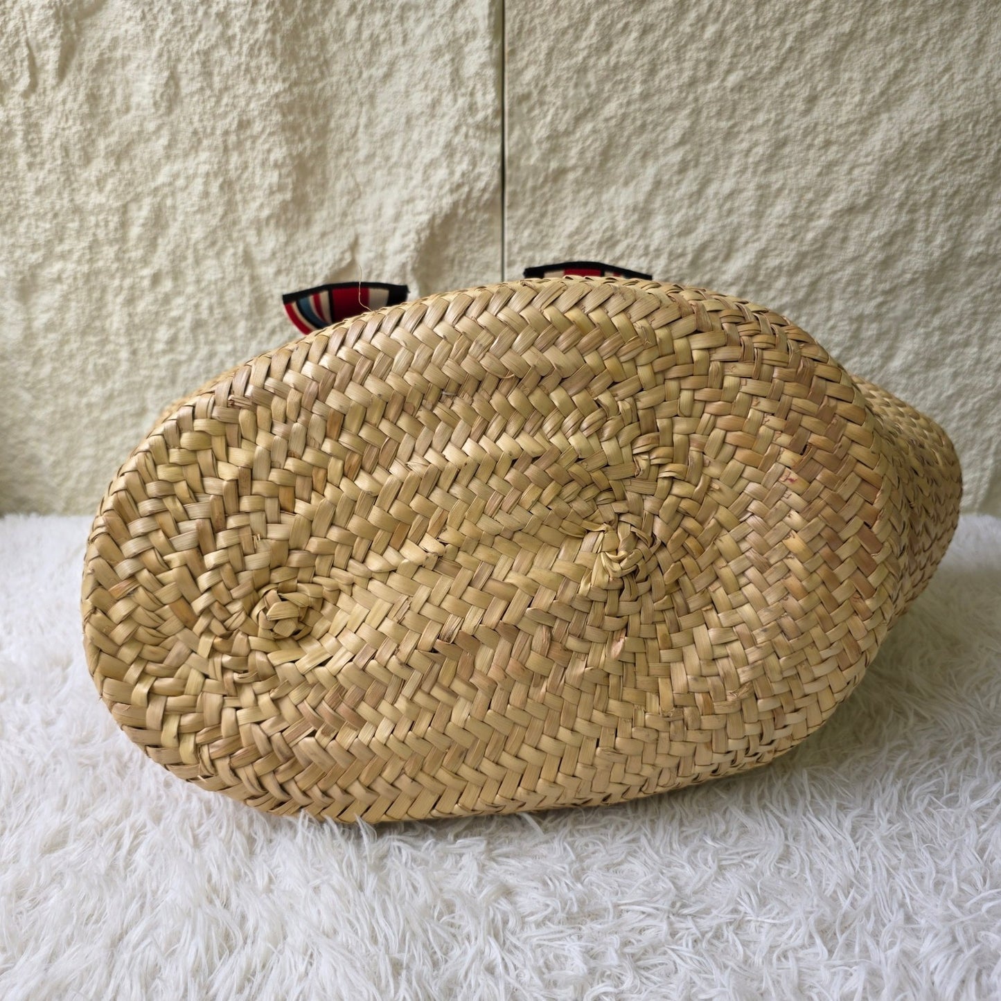 Miu Miu Woven Raffia Logo Tote Bag (Pre-Owned)