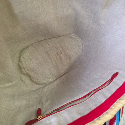 Miu Miu Woven Raffia Logo Tote Bag (Pre-Owned)