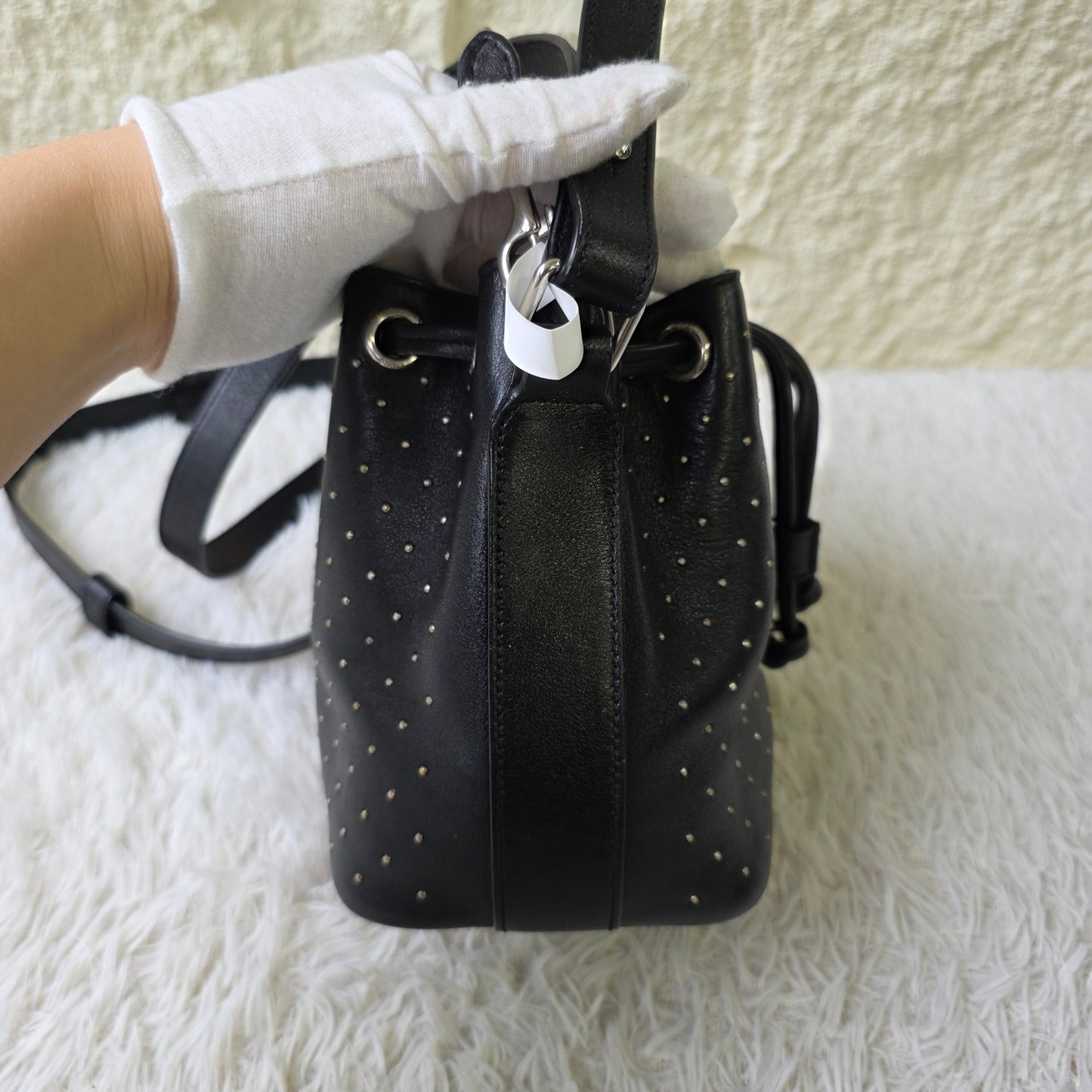 Saint Laurent Studded Bucket Shoulder Bag (Pre-Owned)