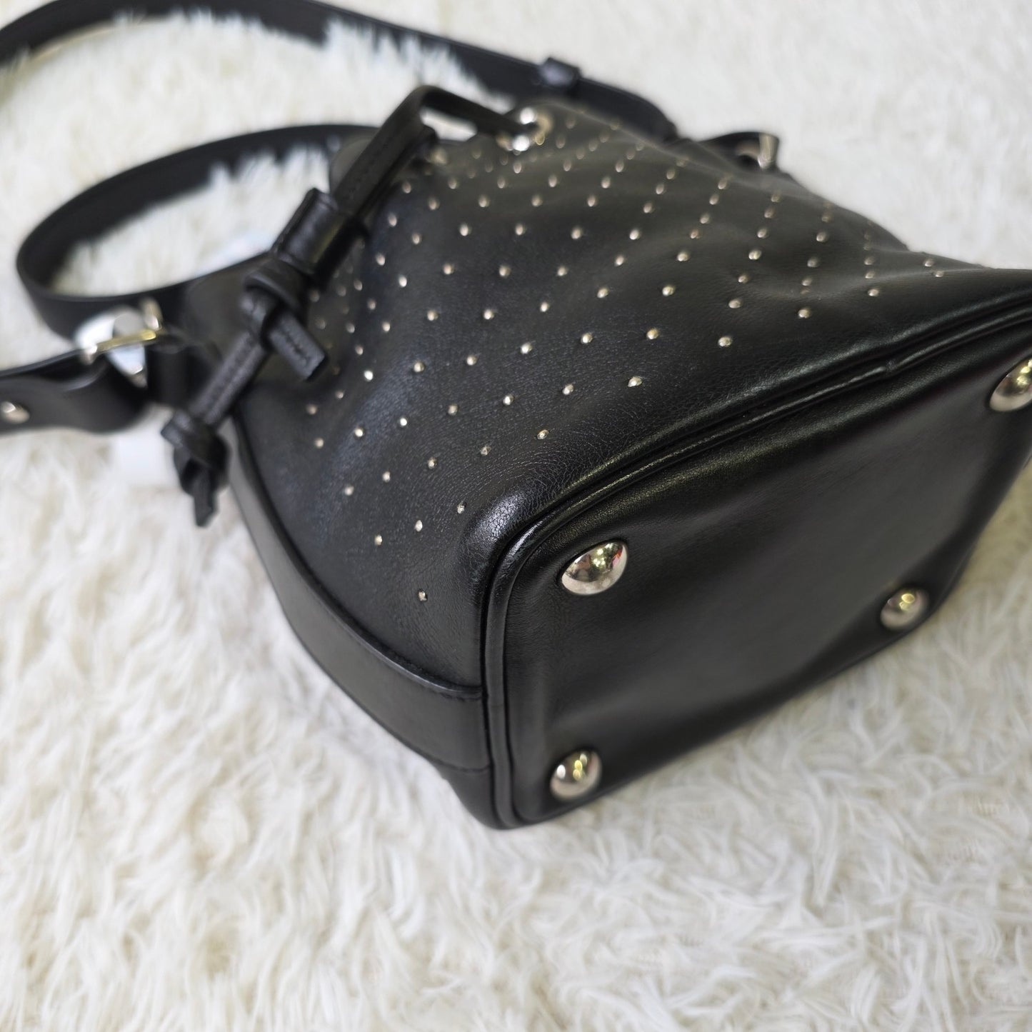 Saint Laurent Studded Bucket Shoulder Bag (Pre-Owned)