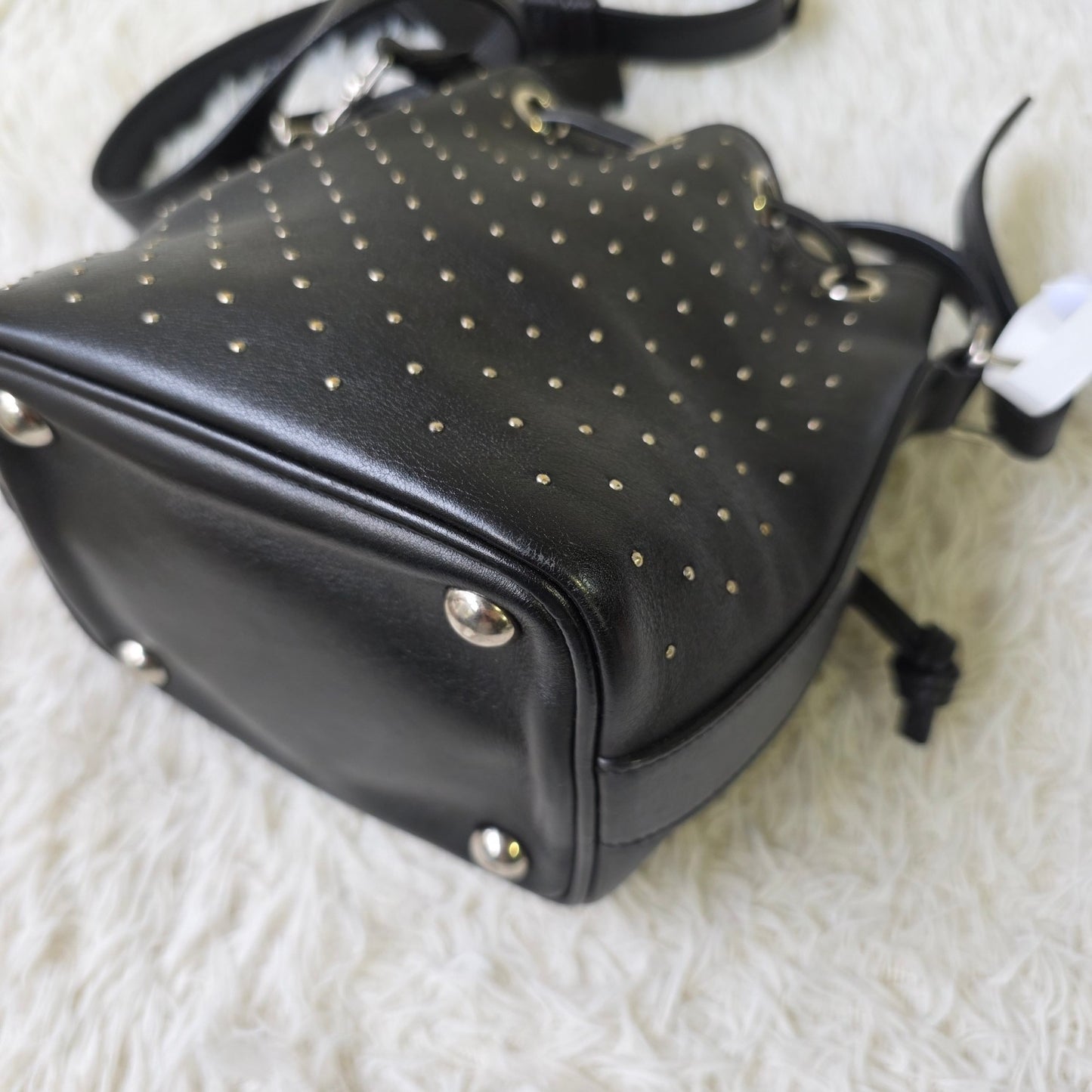 Saint Laurent Studded Bucket Shoulder Bag (Pre-Owned)
