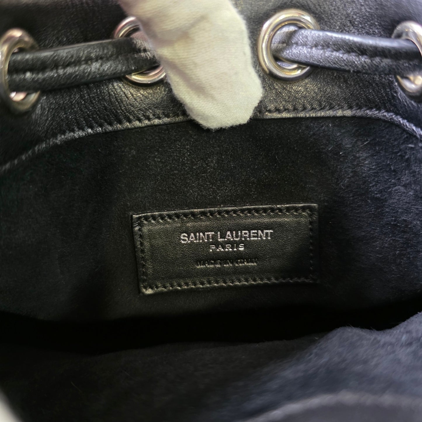 Saint Laurent Studded Bucket Shoulder Bag (Pre-Owned)